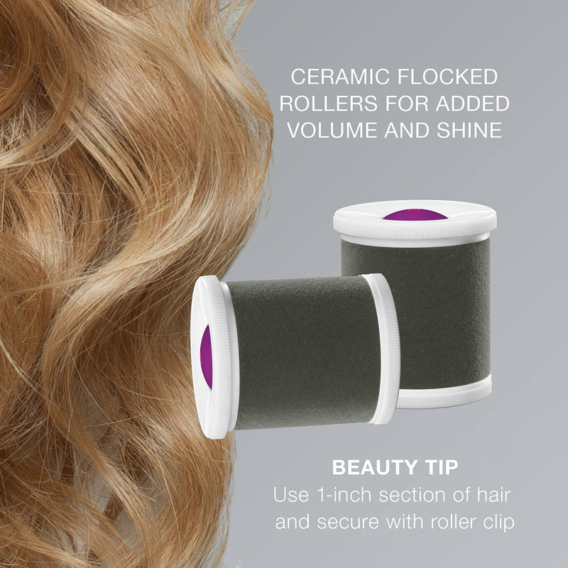 Conair Ceramic Hot Rollers Set with Clips for Voluminous Waves