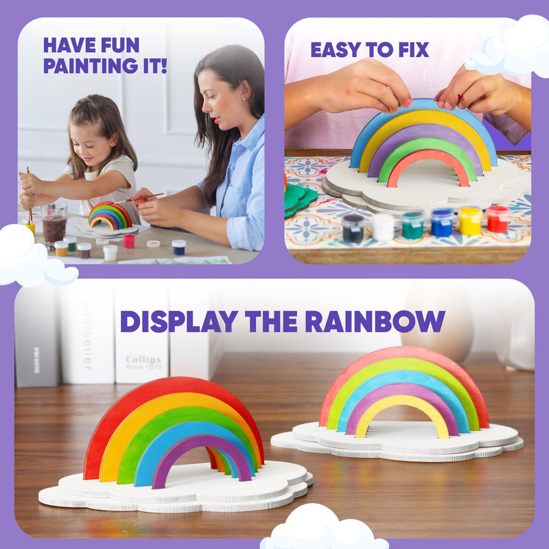 Crafty Rainbow Painting Set for Kids - 12 Pcs