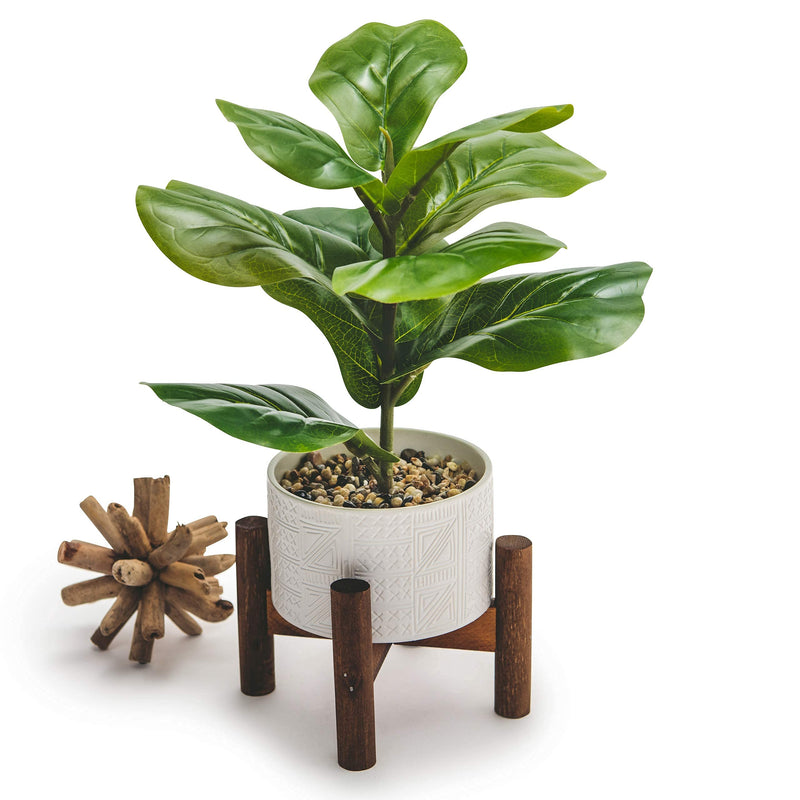 Kurrajong Farmhouse Artificial Plant 15.5 Inch with Stand Faux Desk Decor Indoor