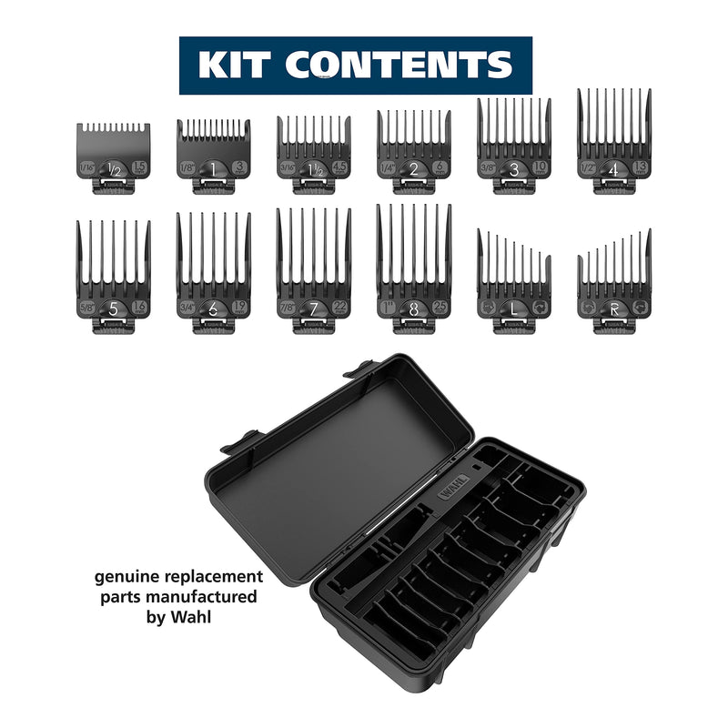 Wahl Clipper Genuine Secure Fit Guide Comb Set with Hair Clipper Guard Organization