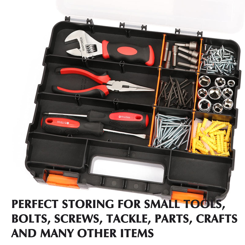 EMENTOL Double Side Tool Organizer with Impact Resistant Polymer and Customizable