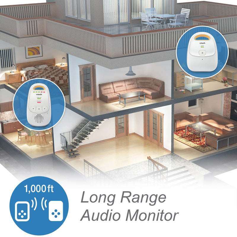 VTech Long Range Audio Baby Monitor with Rechargeable Battery
