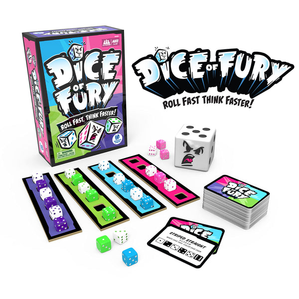 Educational Insights Dice of Fury Fast Paced Family Dice Game Ages 7 to 99