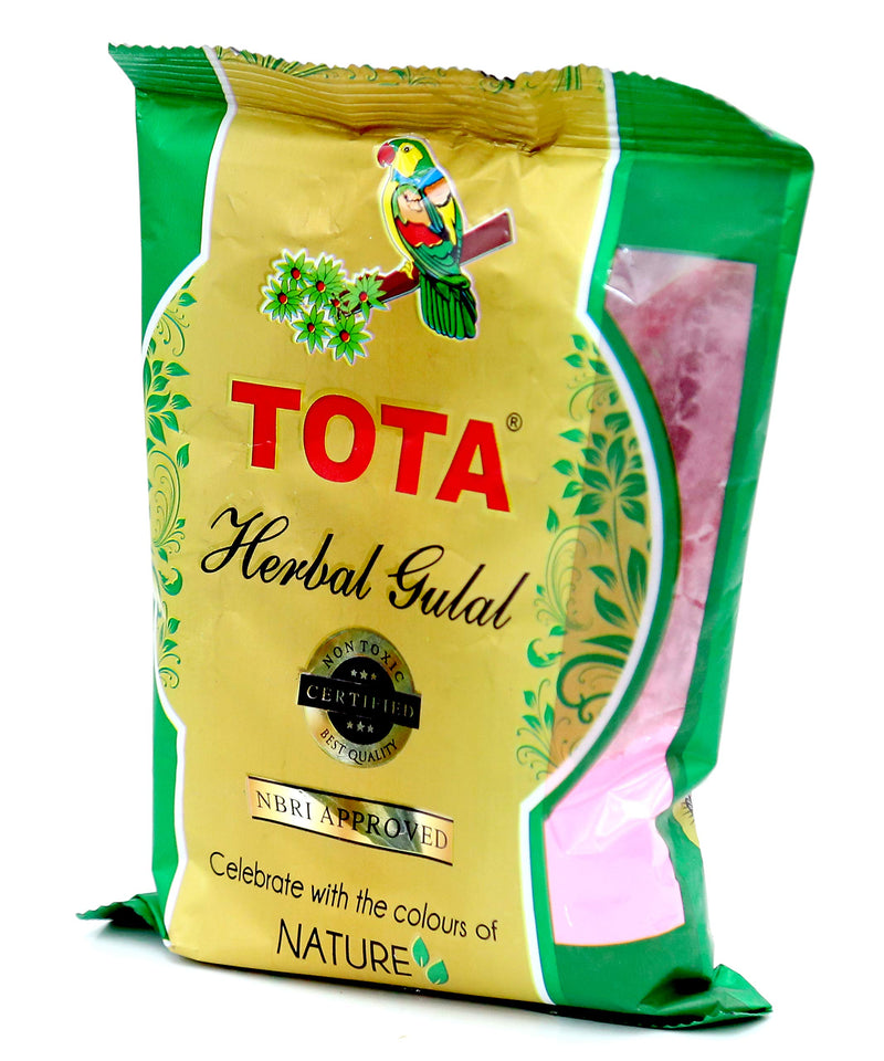 TOTA Herbal Holi Colour Giftbox Certified Non-Toxic Chemical Free Natural Colors – 500 gm |Pack of 5 Neon Color Holi Gulal - Pink, Orange, Green, Light Green, Light Pink