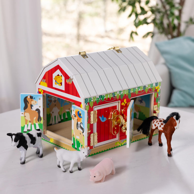 Melissa & Doug Latches Barn Toy Sensory Activity With Doors & Locks Ages 3 Plus