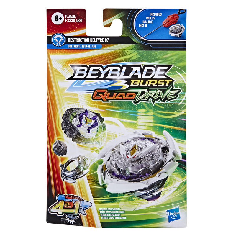 Beyblade Burst Quaddrive Destruction Belfyre B7 Starter Pack for Kids