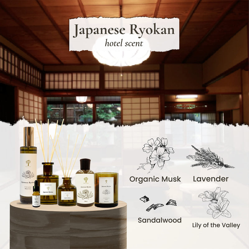 Japanese Ryokan Scented Soy Candle - 60 Hour Burn Lavender/Sandalwood