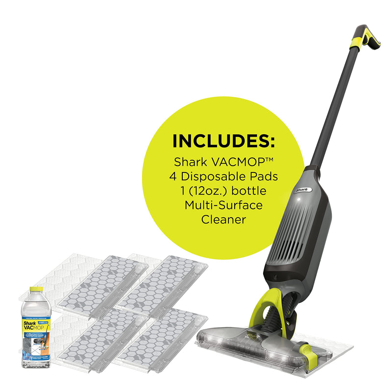 Shark Vm252 Vacmop Pro Cordless Vacuum Mop With Led Lights Pads & Solution Gray