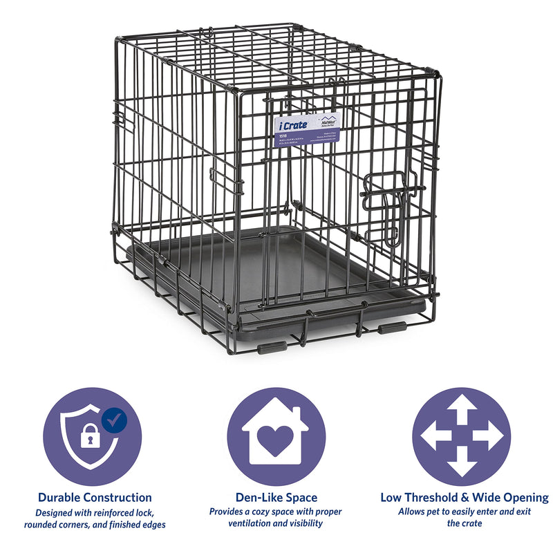 Midwest Homes Icrate Dog Crate Leak Proof Pan Divider Panel Patented Features