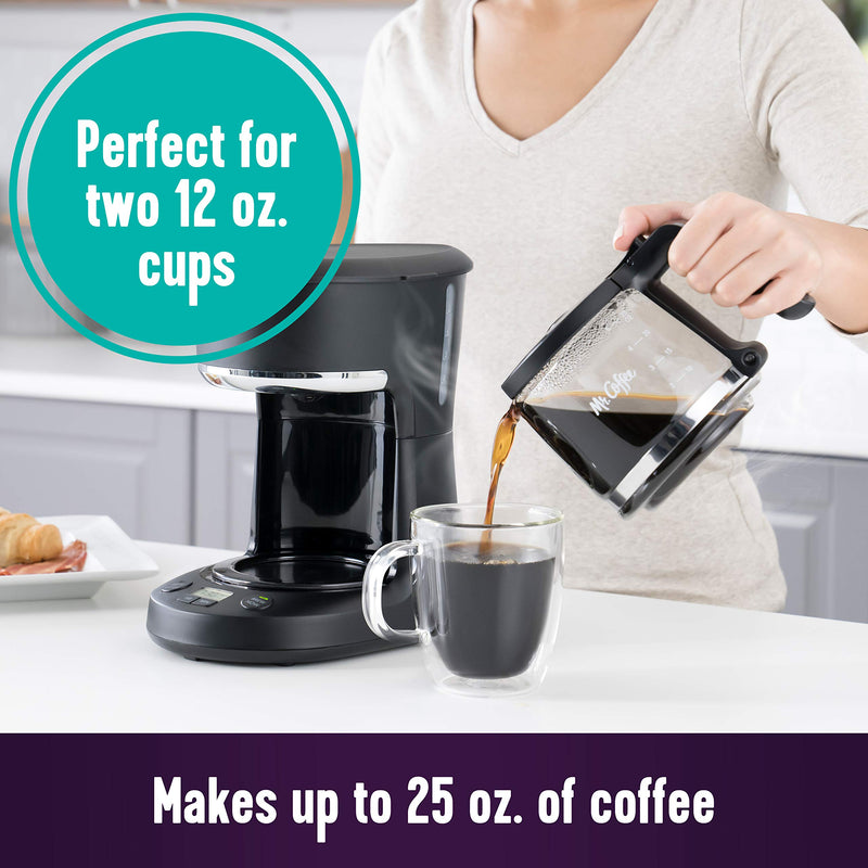 Mr Coffee 5 Cup Programmable Coffee Maker With Auto Pause Glass Carafe Black