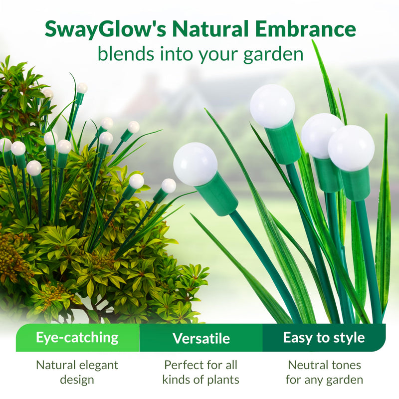 Swayglow Solar Garden Lights Firefly Lights With Green Leaves