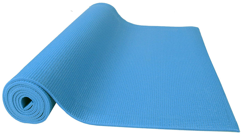 Eco-Friendly Non-Slip Yoga Mat with Carry Strap - Blue