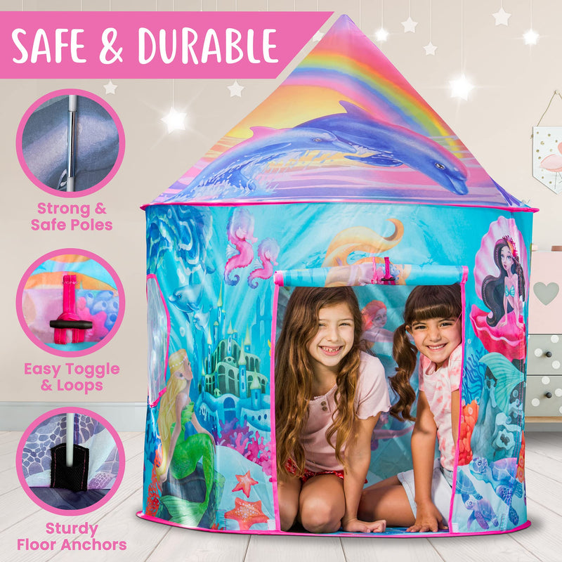 W&O Musical Mermaid Play Tent with Sounds for Kids