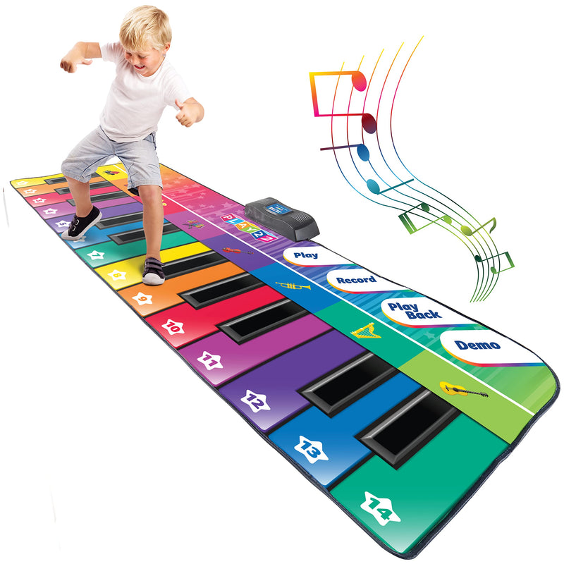 Play22 Jumbo Floor Piano Mat 71" x 30" with 24 Keys & 8 Instruments