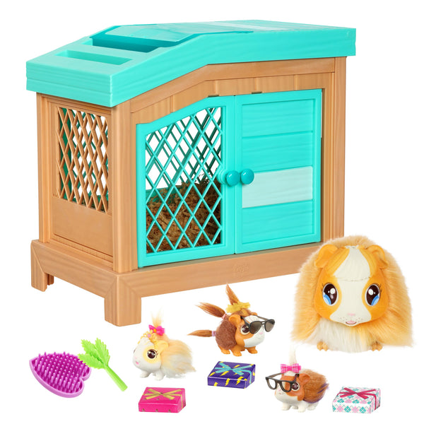 Interactive Mama Guinea Pig with Surprise Babies and Hutch Playset