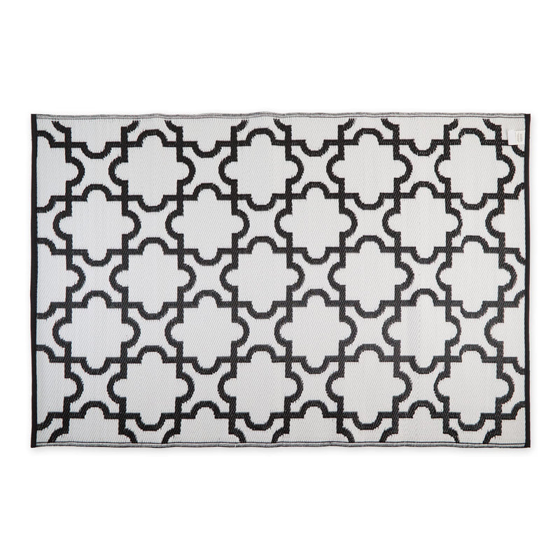 Dii Reversible Outdoor Lattice Woven Rug 4x6 Ft Black