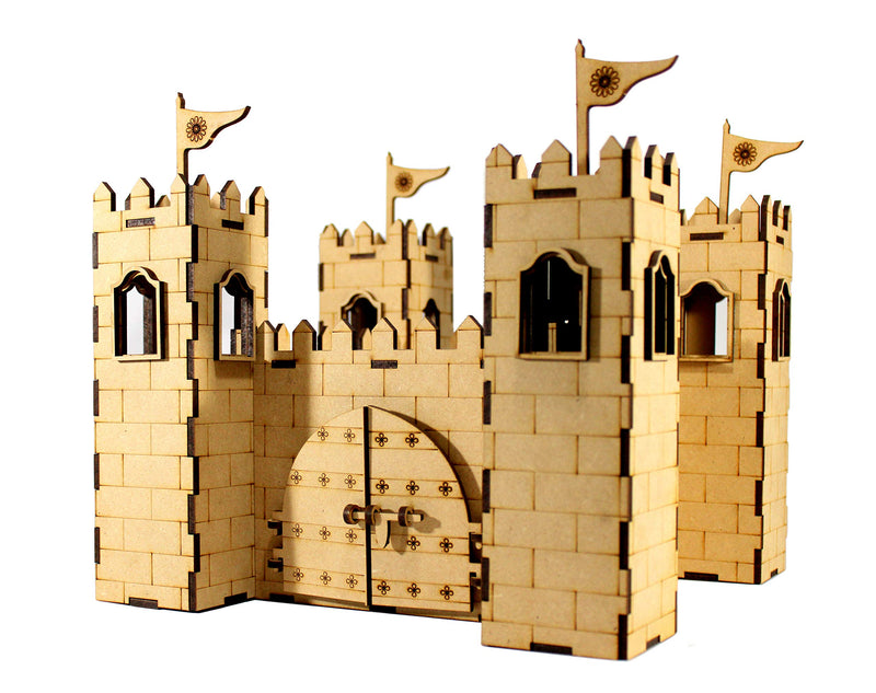 Stonkraft Wooden 3d Puzzle Castle Fort Mini House Construction Kit to Assemble