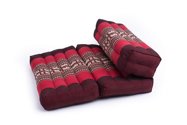 Red Elephant Foldable Meditation Cushion 25.5x19.5 Inches