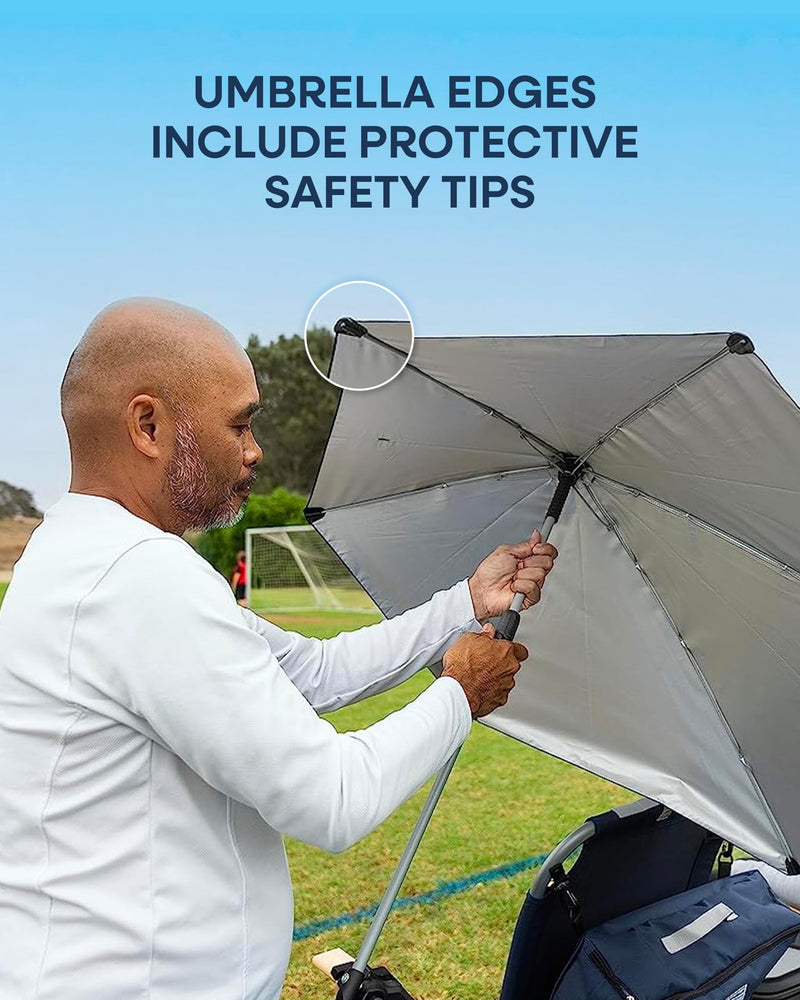 UPF 50+ Adjustable Versa-Brella with Secure Clamp & Carry Case