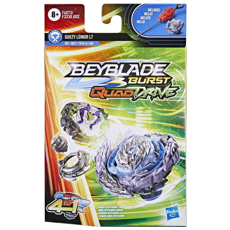 Beyblade Burst Quaddrive Guilty Lúinor L7 Starter Pack Includes Launcher