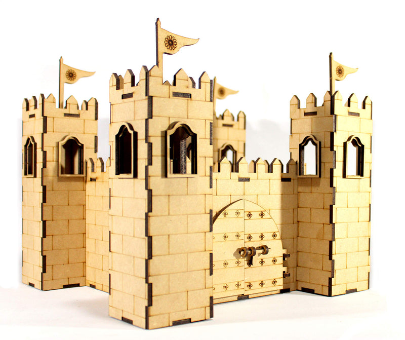 Stonkraft Wooden 3d Puzzle Castle Fort Mini House Construction Kit to Assemble