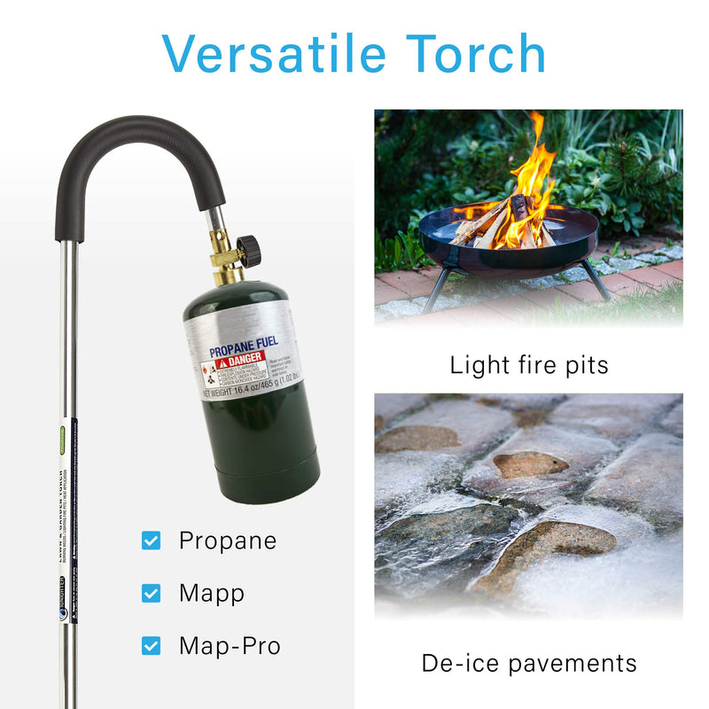 Propane Weed Burner Torch with Piezo Igniter, 35-Inch