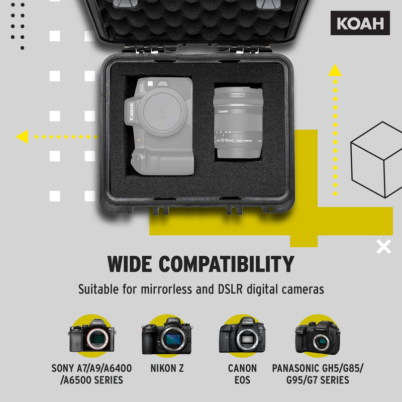 Knox Gear Koah Weatherproof Hard Case with Customizable Foam 10 x 9 x 7 Inch