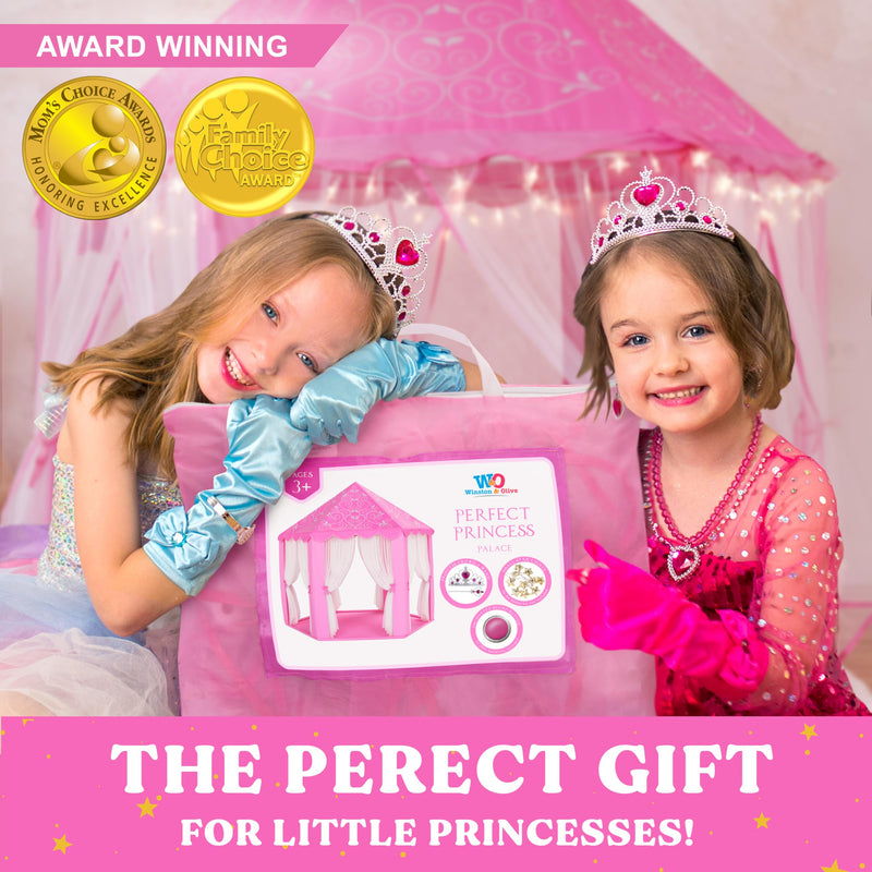 Pink Princess Castle Tent with Fantasy Sound & LED Lights