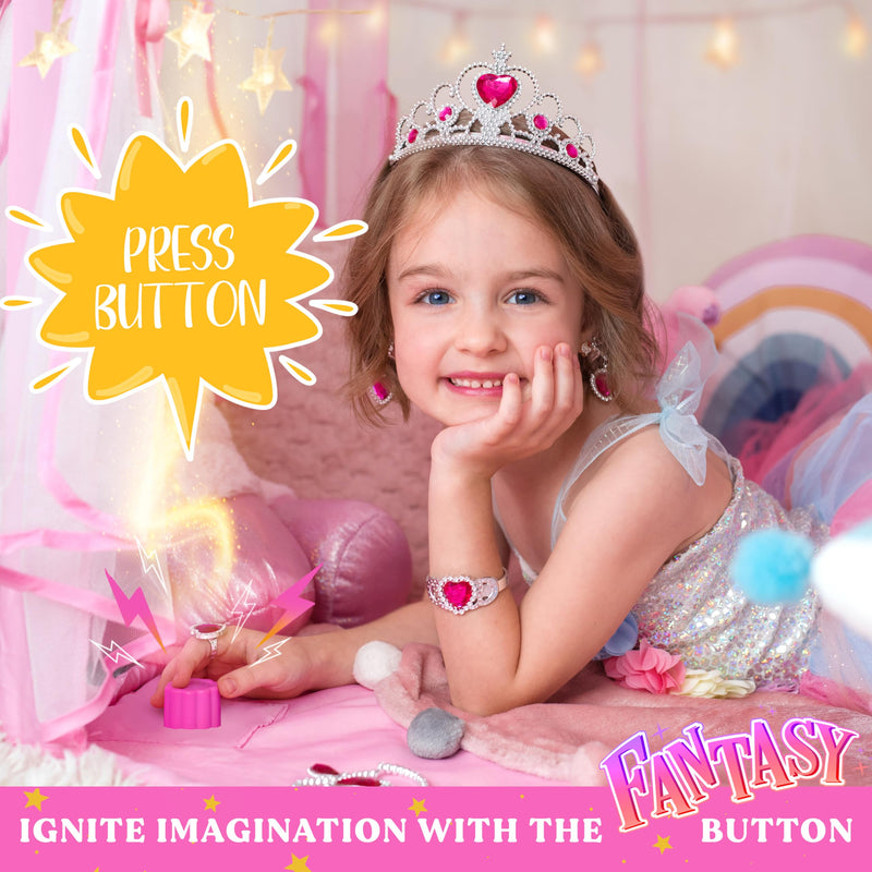 Pink Princess Castle Tent with Fantasy Sound & LED Lights