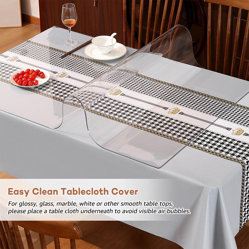 Heavy Duty Clear PVC Table Protector - 30x72 Inch