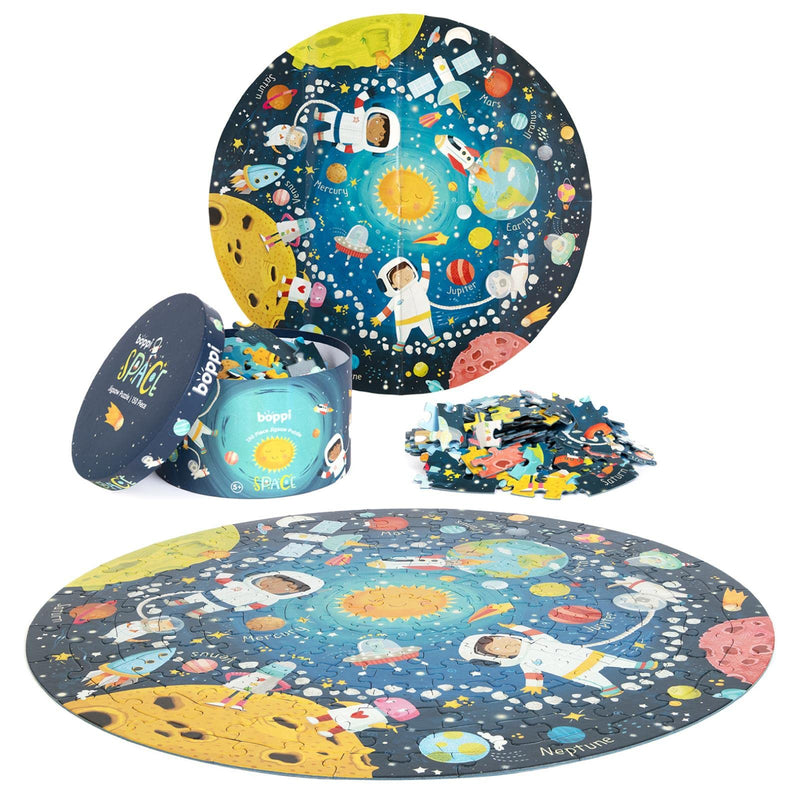 Boppi 150-Piece Space Jigsaw Puzzle for Children | Eco-Friendly 58cm Diameter