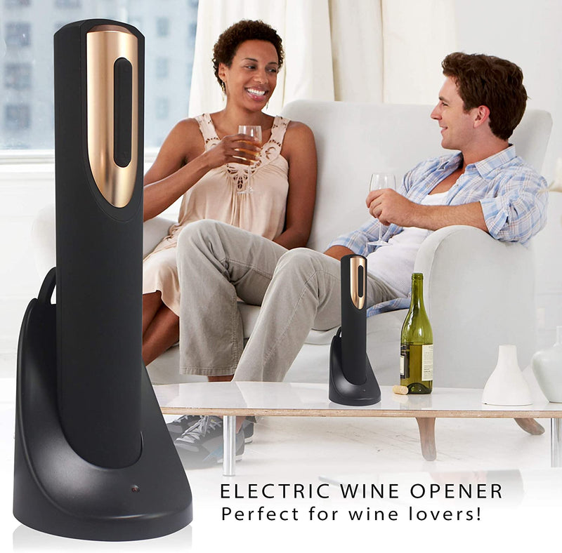 Electric Wine Opener Rechargeable Rose Gold & Black