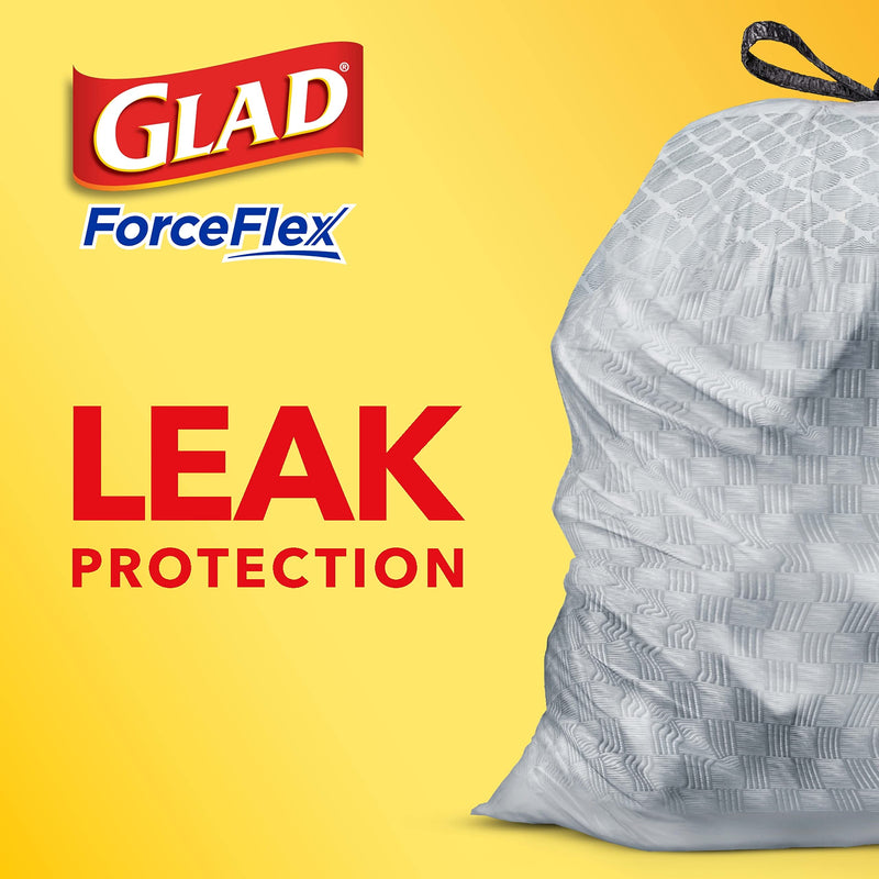 Glad ForceFlex Tall Kitchen 13 Gal Garbage Bags with Odor Shield 90 Ct