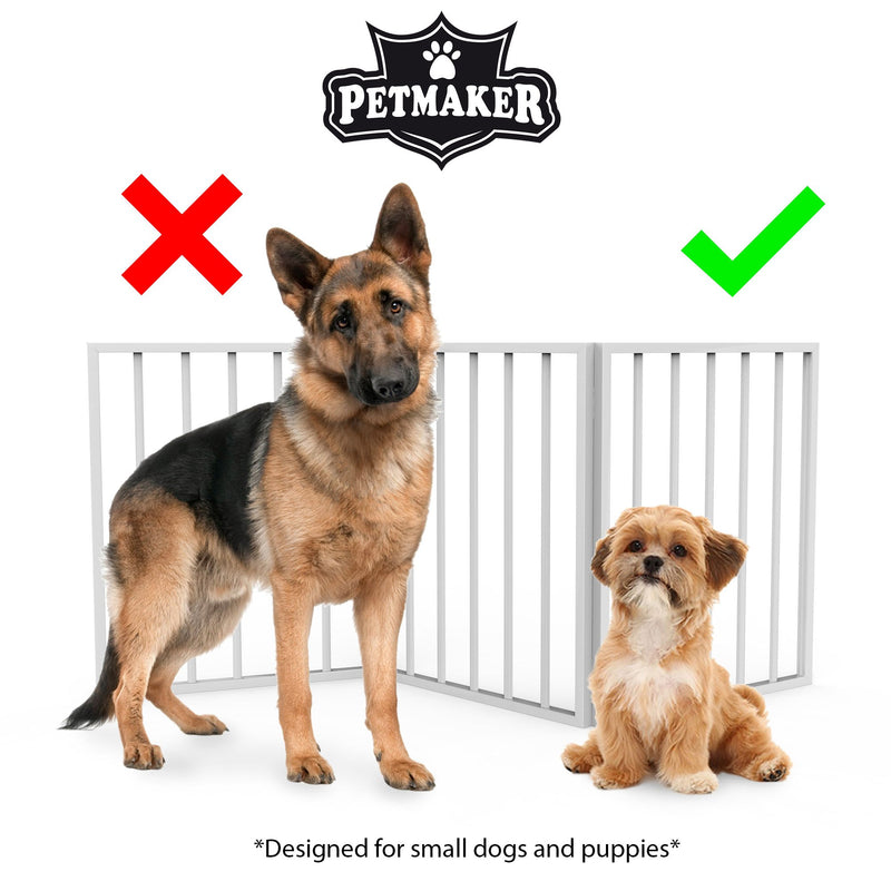 Pet Gate 3 Panel Indoor Foldable Dog Fence 54x24 Inch Dog Gates White