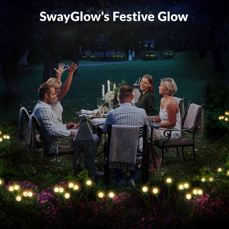 Swayglow Solar Garden Lights Firefly Lights With Green Leaves