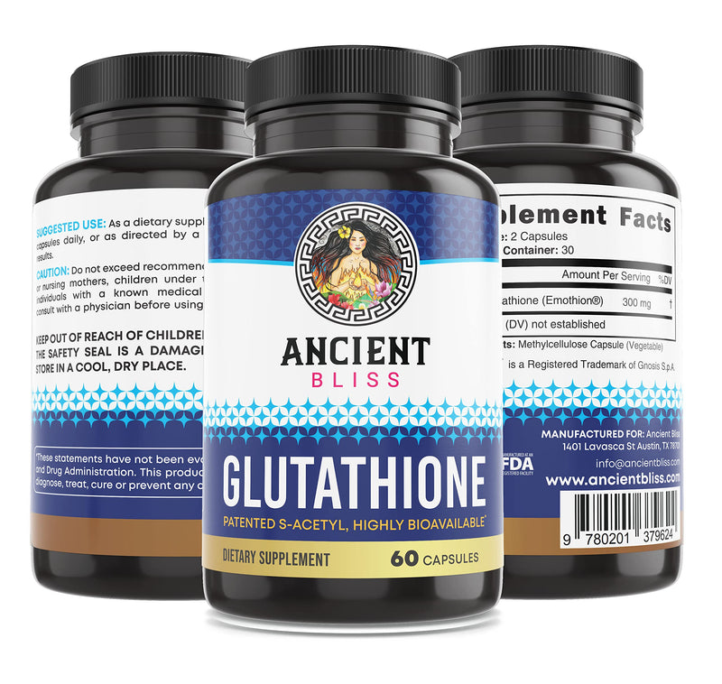 Antioxidant & Joint Support S Acetyl Glutathione Supplement 60 Caps