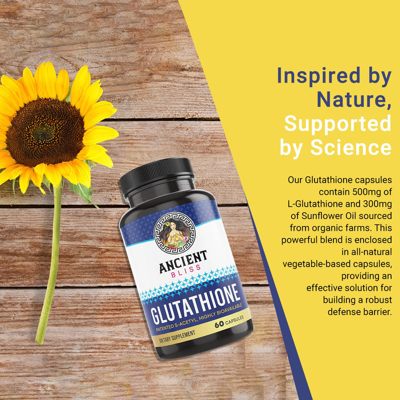 Antioxidant & Joint Support S Acetyl Glutathione Supplement 60 Caps