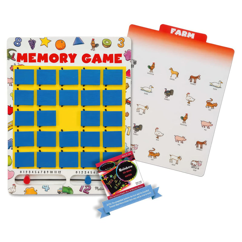 Melissa & Doug Travel Memory Game Bundle 1 Scratch Fun Mini Pad Bundle 02090