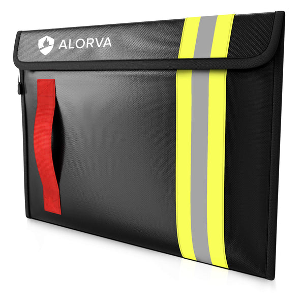 Alorva Fireproof & Water-Resistant Document Bag - 15.5 x 11 x 3 Inches