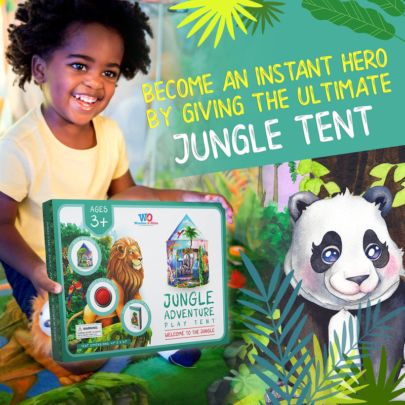 Kids Jungle Adventure Tent with Interactive Animal Sounds