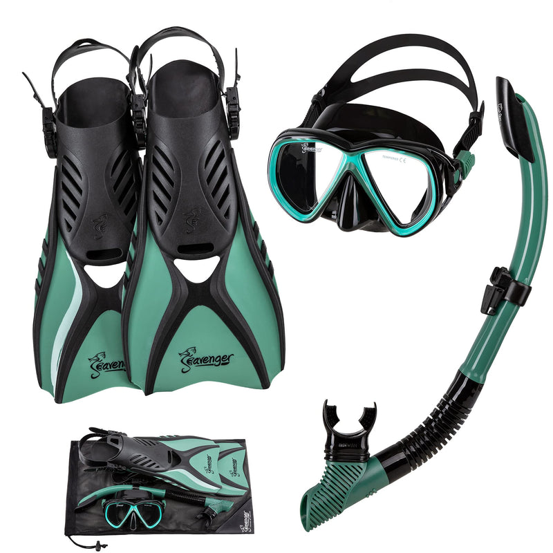 Seavenger Hanalei Anti-Fog Snorkeling Set Seafoam Green Medium