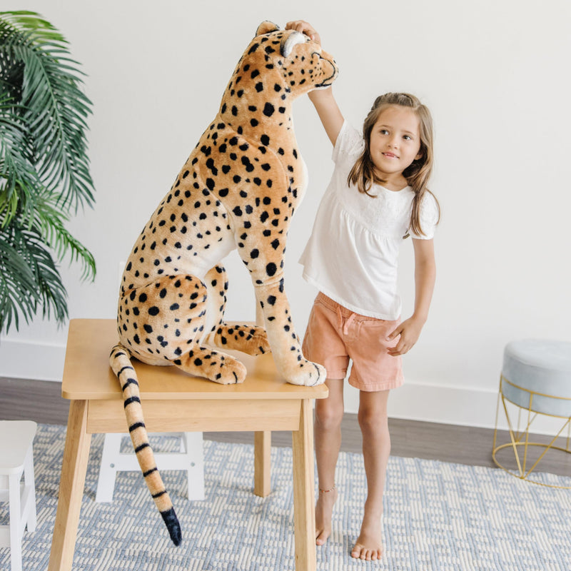 Melissa & Doug Giant Cheetah Lifelike Plush Toy Nearly 3 Feet Tall