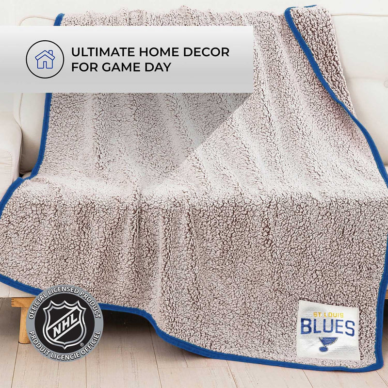 Tampa Bay Lightning Sherpa Blanket - Blue, 60" x 50"