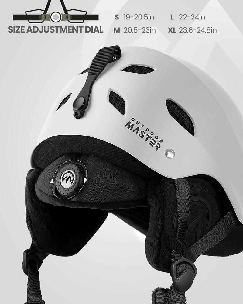 OutdoorMaster Kelvin Ski Helmet Medium White