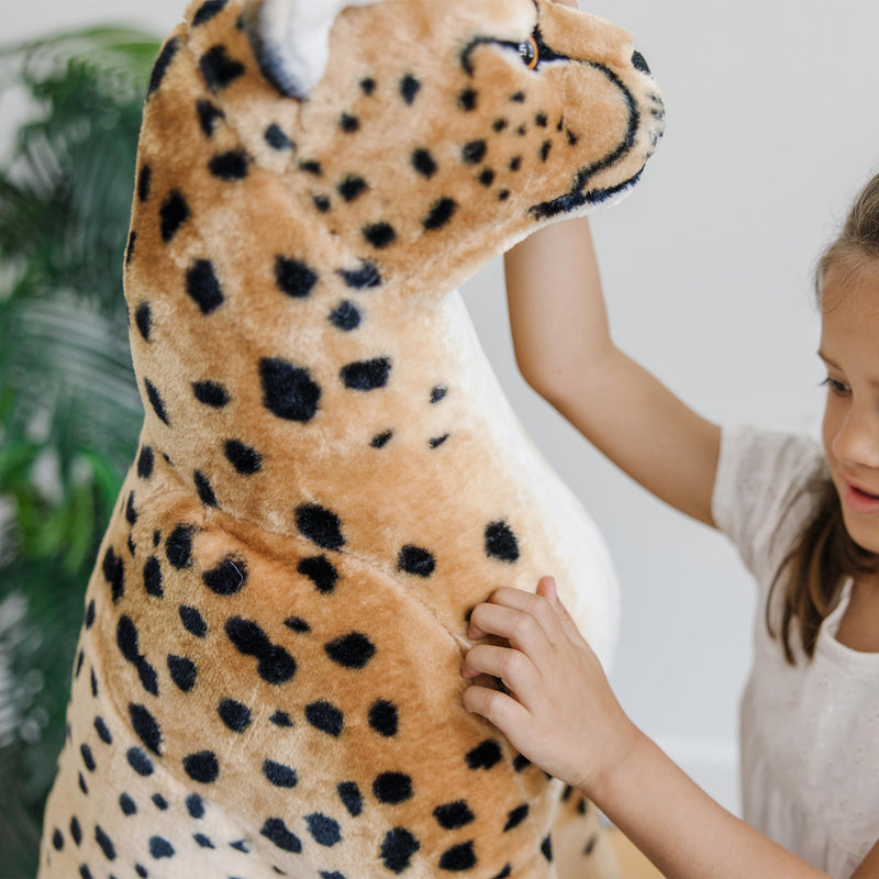 Melissa & Doug Giant Cheetah Lifelike Plush Toy Nearly 3 Feet Tall