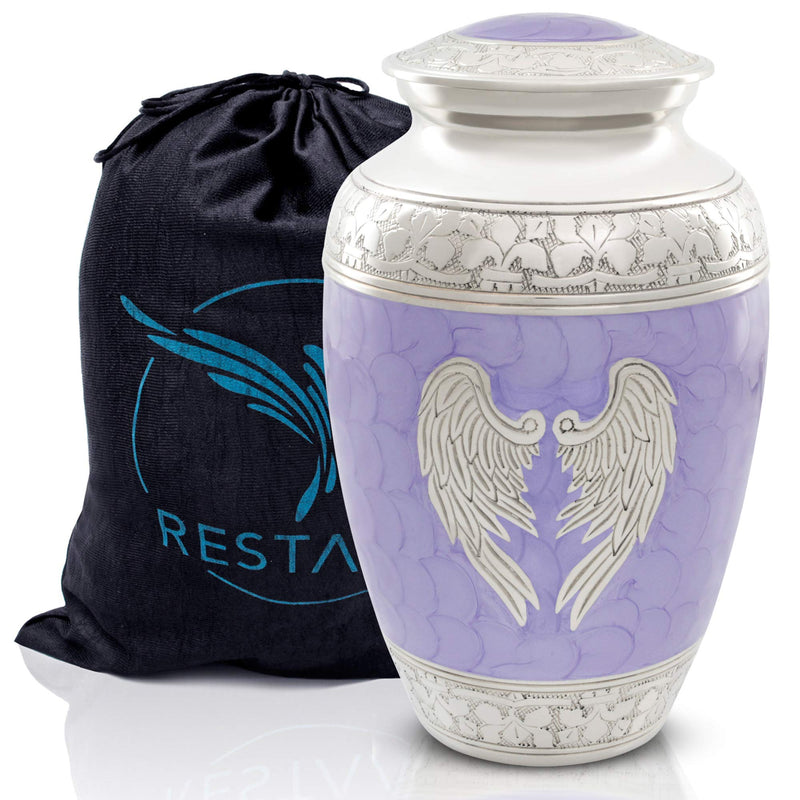 Purple Angel Wings Urn for Human Ashes Adult Female Mom Decorative Restaall Urn