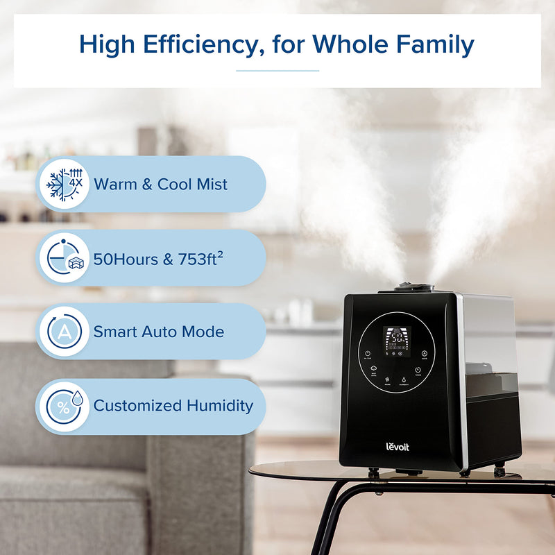 Levoit Lv600hh 6l Warm & Cool Mist Ultrasonic Humidifier With Remote Control