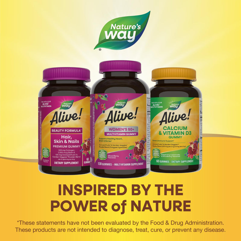 Nature's Way Alive! Women’s 50+ Daily Multivitamin Gummies - 130 Count