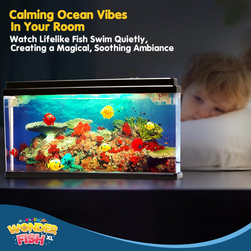 Virtual Ocean Aquarium with LED Lights Desk Toy - 17.9"