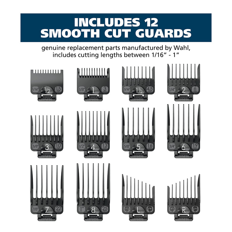 Wahl Clipper Genuine Secure Fit Guide Comb Set with Hair Clipper Guard Organization